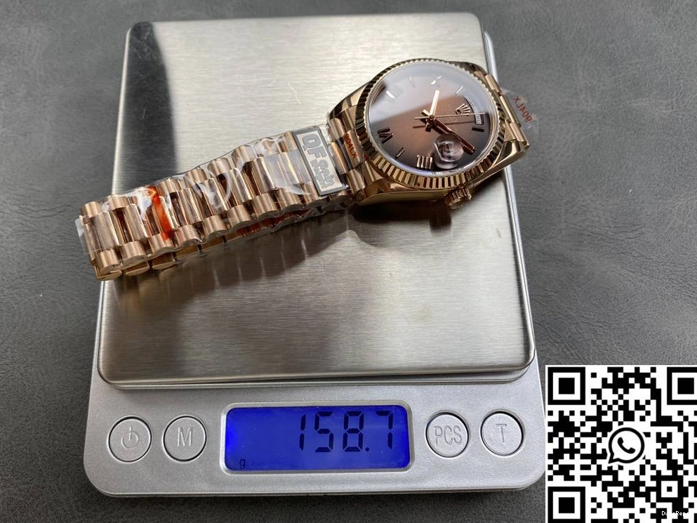 Chocalate Date v5 Steel Rolex 36mm Tungsten Dial Factory Day M128235 QF Gold Rose 1110